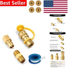 Low Pressure Natural Quick Connect Brass Disconnect Kit Secure NPT Thread