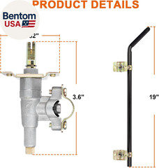 Griddle Burner Control Valve for Blackstone 28 Inch Tabletop Griddle 1517 1605 R