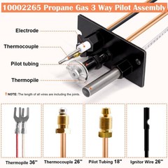 3-Way Propane Gas Pilot Assembly Kit for Fireplaces – Replacement Parts with The