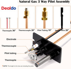 10002264 Natural Gas 3 Way Pilot Assembly Kits for HHT, Majestic, Monessen, Temc
