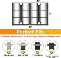 Cast Iron Grill Grates 13×17 Nexgrill Charbroil 4/5 Burner Set
