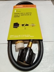 CHAR-BROIL Propane Hose & Adapter (4 FT BLACK HOSE) Universal