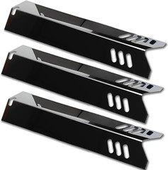 Set of 3 Porcelain Steel Replacement Heat Plates for Master Cook 3 Burner Grill