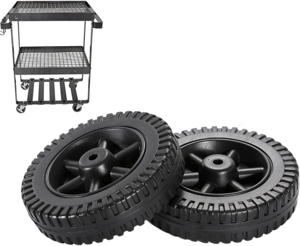 G206-0025-W1 Plastic Wheel Replacement Parts for Grill Wheels, 2Pcs with Cover G