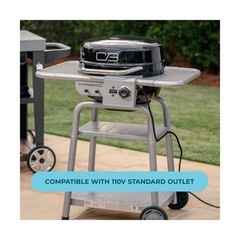 3-in-1 Dual Fuel Grill & Griddle w/ Charcoal Mode, Black