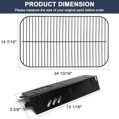 Grill Replacement Parts for Backyard BY13-101-001 Cooking Grate & Heat Plates