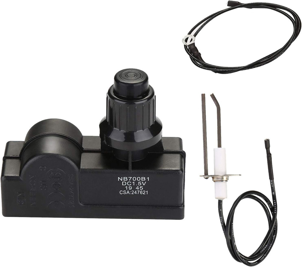 Fire Pit Grill Igniter Kit for Gas Burner System 2 Outlets Ground Wire