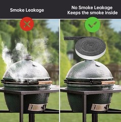 High Temp Grill Gasket Replacement Compatible Fit L/XL Big Green Egg Ceramic Lid