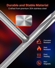 Enhanced Flow 23.75in 304 Stainless Steel Burner for Reliable Grilling