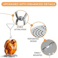 Stainless Steel Turkey Fryer Stand Kit, Turkey Chicken Fryer Accessory Kit wi…