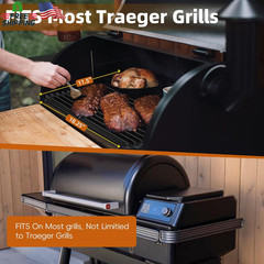 BAC772 18.25”X11.5” Sear Grate Grill Accessory, Reversible Grill Grate Compati