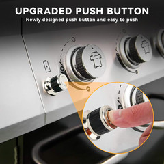 Onlyfire 6 Outlets Universal Spark Generator Tact Push Button Switch Igniter BBQ
