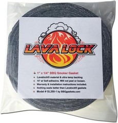 Grey Gasket for BBQ Smokers – High Temp Self-Stick Seal 1″ x 1/4″