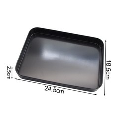 Black Oven Pan Non Coating High Carbon Steel Baking Tray with Easy Grip Handles
