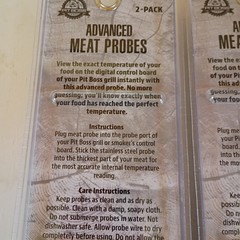 2 Pit Boss Smoker 2 Pack Advanced Meat Temperature Probes Woven Wire 67297 NEW