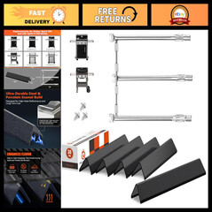 Grill Parts for Spirit 300 & GS4 – Flavorizer Bars, Burner Tube Kit & Heat Plate