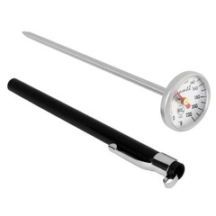 Escali AH1 Stainless Steel Oven Safe Meat Thermometer, Extra Analog Silver
