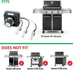 7628 Grill Igniter Kit for Weber Genesis 310 320 Gas Grills with Front Control