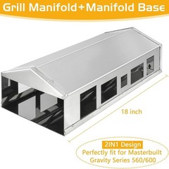 Heat Manifold Kit for Masterbuilt 560 Gravity Series 600 Smoker Parts 9904190038