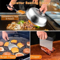 ﻿Latiret Griddle Accessories Kit, 24Pcs Grilling Accessories Set for Blac