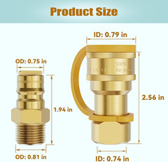 1/2 Inch Natural Gas Quick Connect Fitting for Natural Gas Hose Propane Fittings