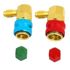 134a Quick Coupler, AC R134a Adapter Fittings Quick Connector, 1/4″ SAE Male