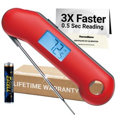 ProfessionaI Meat Thermometer Digital, 3X Faster 0.5 Sec Instant Read, NIST C…
