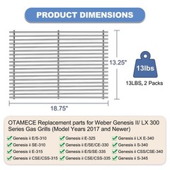 66095 Grill Grates with 66032 Flavorizer Bars for Weber Genesis 2 grill parts 30