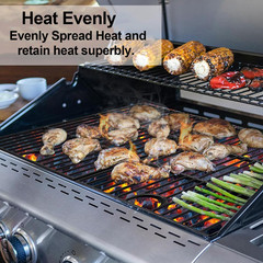 Grill Grates 17 Inch Cast Iron Replacement for Nexgrill and Charbroil Models