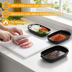 10-Piece Grill Prep and Carry System, Stainless Steel BBQ Prep and Serve Tray…