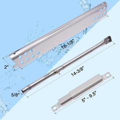 Grill Replacement Parts Stainless Pipe Burner Heat Plate Tent Shield For