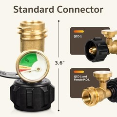 2 Pack Propane Tank Gauge, Propane Level Indicator for 5-40LB QCC-2 Pack
