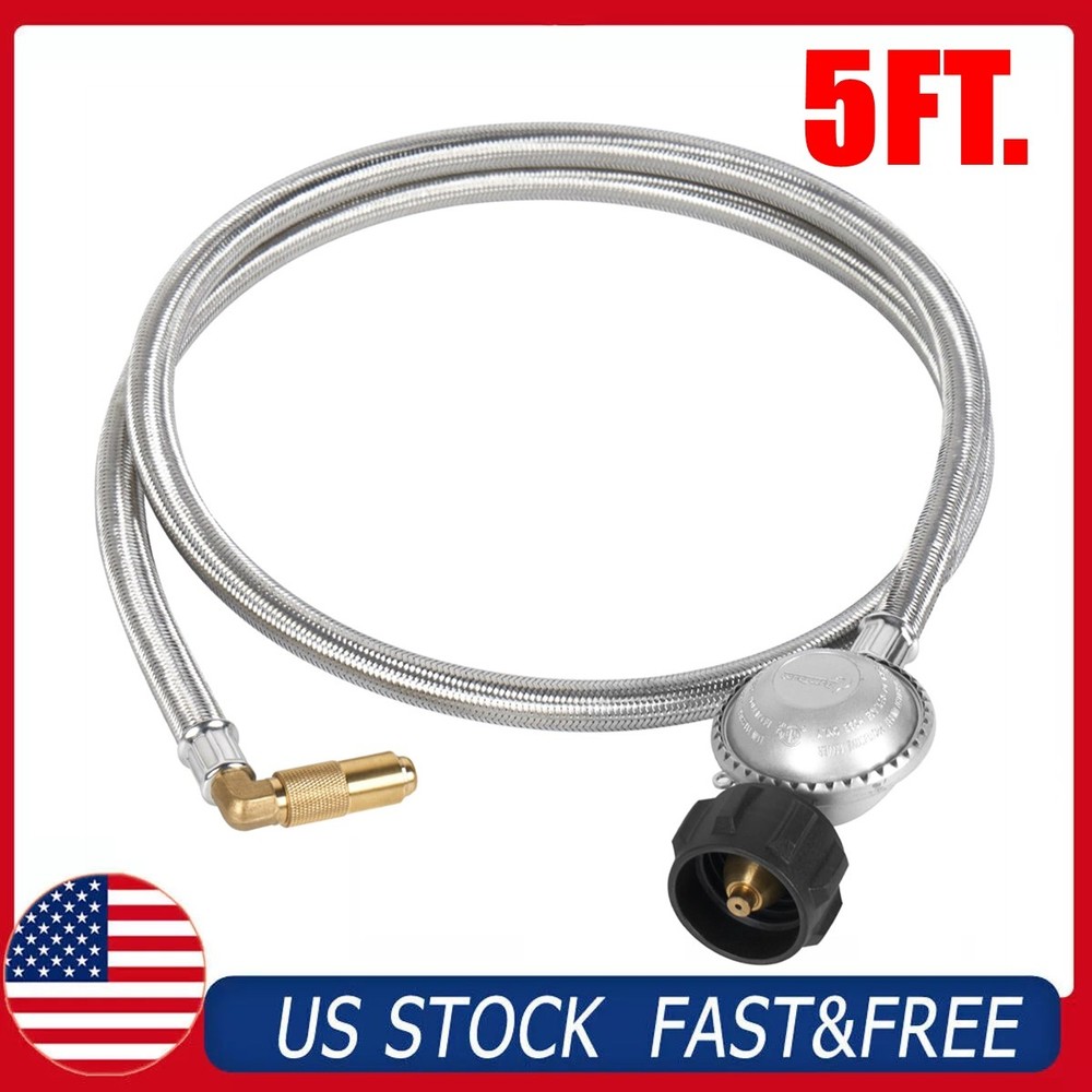 5Ft Propane Regulator Hose Stainless Braided Hose for Blackstone 17 ” and 22″ US