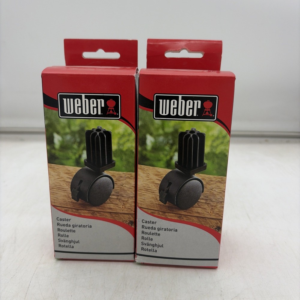 NEW Weber Grill Replacement Caster Swivel Locking Wheels 6414 – SET OF 2
