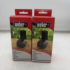 NEW Weber Grill Replacement Caster Swivel Locking Wheels 6414 – SET OF 2