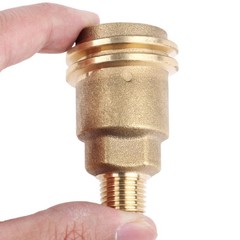 Male 5042 QCC1 Nut, Propane Gas Fitting Hose Adapter with 1/4 inch, Brass