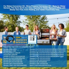Natural Gas to Propane Conversion Kit for Weber Genesis & Spirit Grills, 5FT Hos