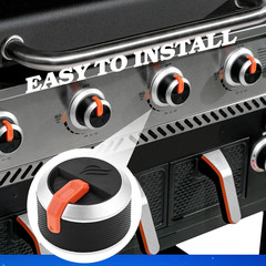 Gas Griddle Grill Orange Knobs Replacement for Blackstone 2177 Propane Griddles,