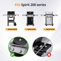 7637 Cast Iron Grill Grates, Compatible with Weber Spirit 200 (2013-2017 Front C