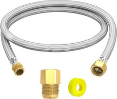 Durable 4FT Propane Extension Hose with Solid Brass Fittings – Ideal for Grills