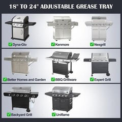 18”-24” Grease Tray with Catch Pan for Nexgrill, Dyna Glo, Kenmore BHG Expert