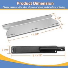 Derurizy Stainless Steel Grill Replacement Parts for Jenn Air 720-0061, 720-0…