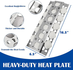 4-pk Grill Heat Plates Ceramic Briquette for Brinkmann Nexgrill Turbo Captn Cook