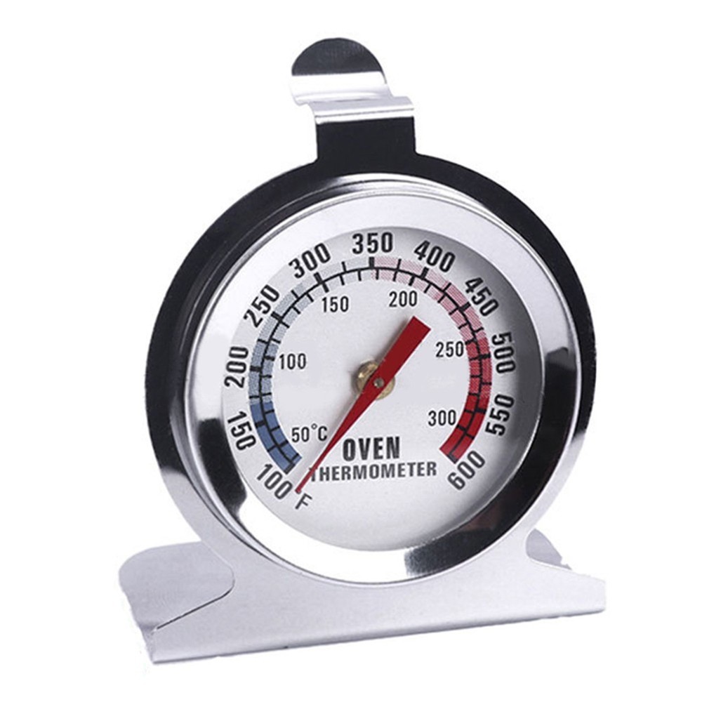 Long lasting Stainless Steel Oven Thermometer with Hook and Panel Design