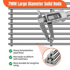 1 Pack 91301 Gas Grill Steel Wire Rock Grate Grids Parts for Amberlight,for C…