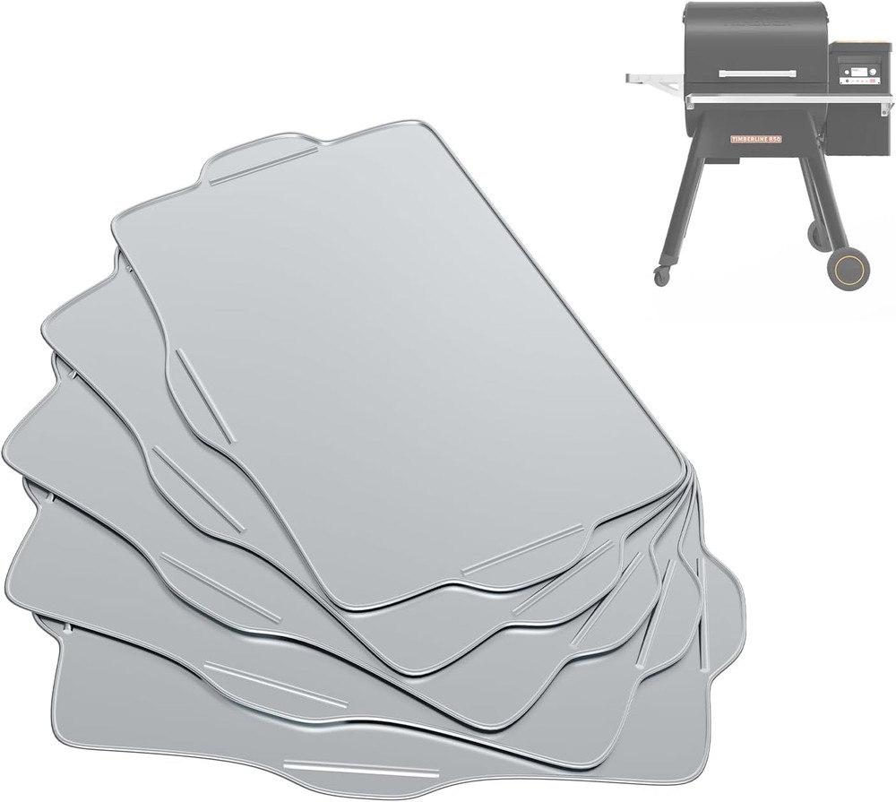 5 Pack Drip Tray Liners for Traeger Timberline 850 Series Pellet Grills, BAC522