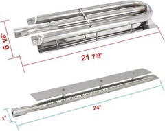 High-Performance Stainless Steel Burner Tubes for Viking Grills – 24x6x2 In Size