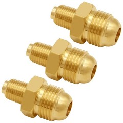 Uenede 3PCS 3/8″ Flare x 1/8″ NPT Male Propane Orifice x 1/8″, Brass