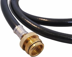 5-feet Hose and Adapter Connects Portable Tabletop Gas Grill Regulator to 20lbs
