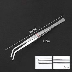 Long Stainless Steel Tweezers 2 Pcs 20 25 30cm for Kitchen and BBQ Use